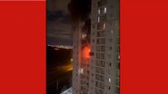 Apartamento no qual a família morava foi incendiado - Divulgação / Vídeo / G1
