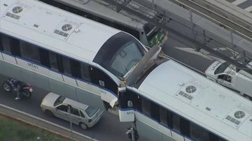 Colisão entre trens da linha 15-prata ocorreu nesta quarta-feira, 8 - Divulgação / TV Globo