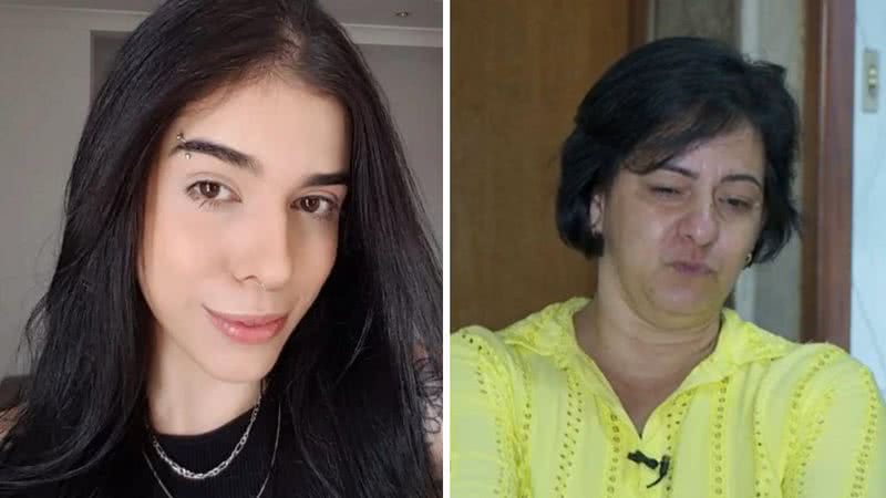 A jovem Thais e sua mãe - Divulgação / Matheus Lopes de Oliveira/Arquivo Pessoal e TV Globo