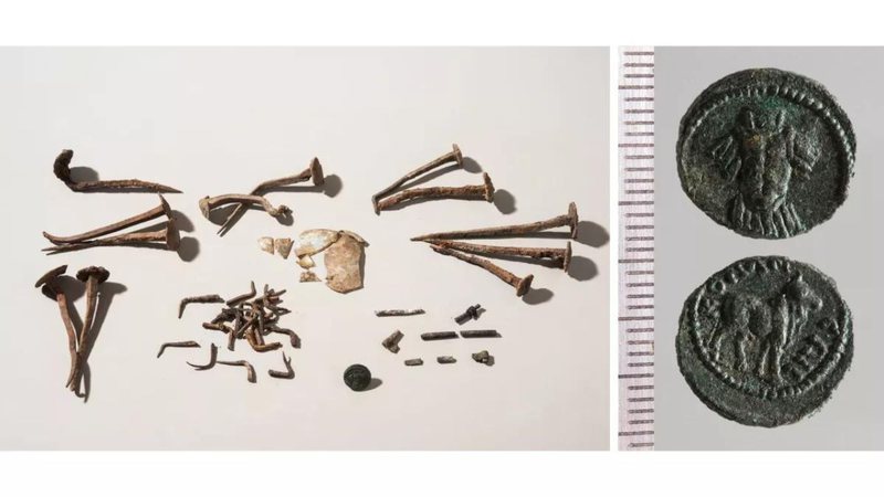 Tumba de 2 mil anos continha pregos retorcidos - Divulgação / Projeto de Pesquisa de Sagalassos