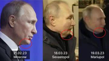 Vladimir Putin e seu suposto sósia - Divulgação / Redes sociais