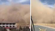Tempestade de areia que atingiu a China - Divulgação / Redes sociais