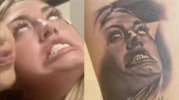 Fez tatuagem com rosto da esposa - Divulgação / @tegan.n.jarrie