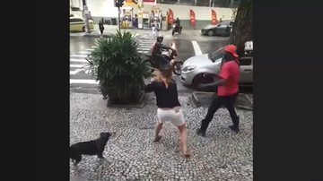 Entregador foi agredido por moradora - Divulgação / vídeo / TV Globo