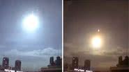 Queda de satélite provocou clarão no céu de Kiev - Divulgação / vídeo / UOL