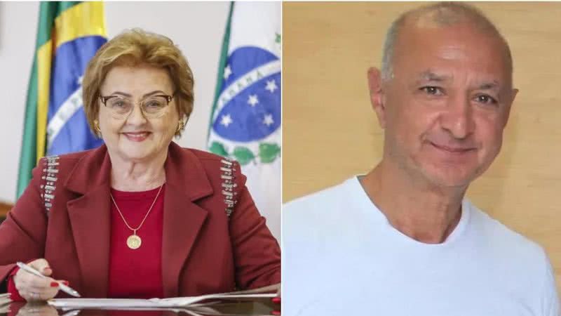 A vice-prefeita de Araucária Hilda Lukalski e o prefeito Hissam Hussein Dehaini - Divulgação / Prefeito de Araucária