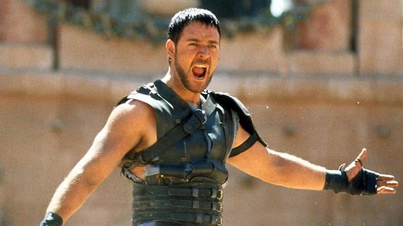 Russel Crowe como Maximus em 'Gladiador' (2000) - Divulgação/Universal