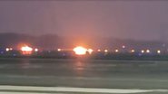 Avião pegou fogo em aeroporto - Divulgação / vídeo / Youtube