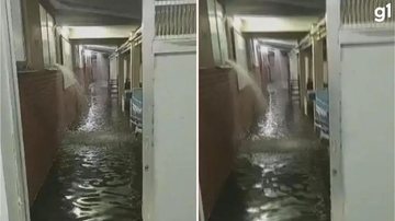 Hospital localizado em Capão da Canoa ficou inundado após forte chuva - Divulgação / Redes sociais