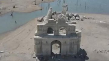 A igreja que reapareceu no México - Divulgação / vídeo / BBC