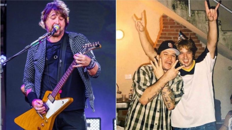 Os músicos Marcão Britto e Chorão - Divulgação / Instagram