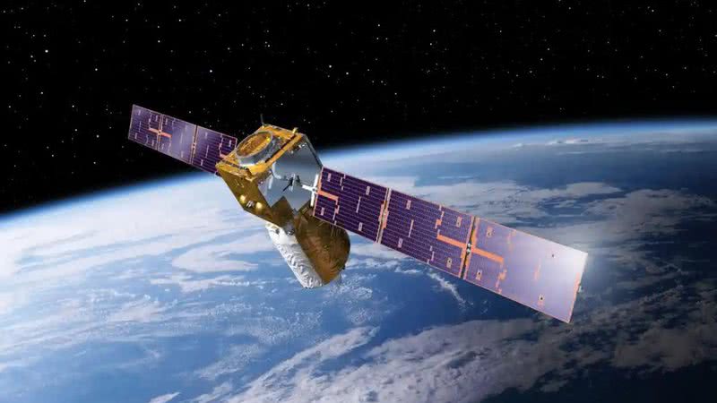 O satélite eólico Aeolus - Divulgação / ESA