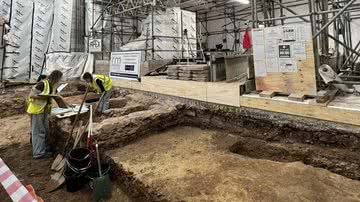 Escavações da Catedral de Exeter, na Inglaterra - Divulgação / Exeter Cathedral