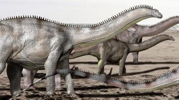 Representação do saurópode Brontosaurus excelsus - Wikimedia Commons/Nobu Tamura