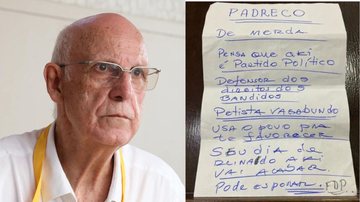 Padre Júlio Lancellotti recebeu ameaças por meio de bilhete - Divulgação/Rovena Rosa/Agência Brasil e Instagram