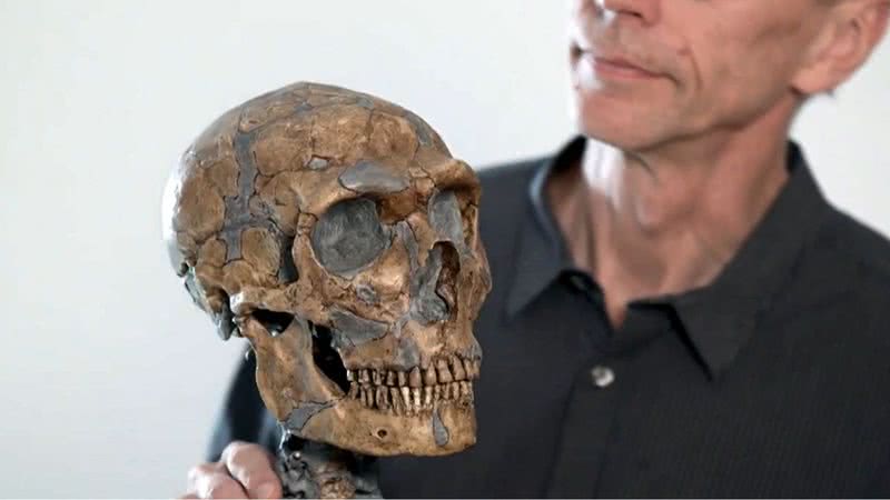 Crânio humano - Divulgação/vídeo/G1