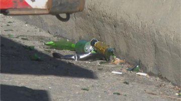 Explosivo encontrado assemelhava-se a uma granada verde - Divulgação / TV Globo