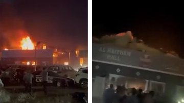 Casamento foi interrompido por grande incêndio - Divulgação/vídeo/UOL