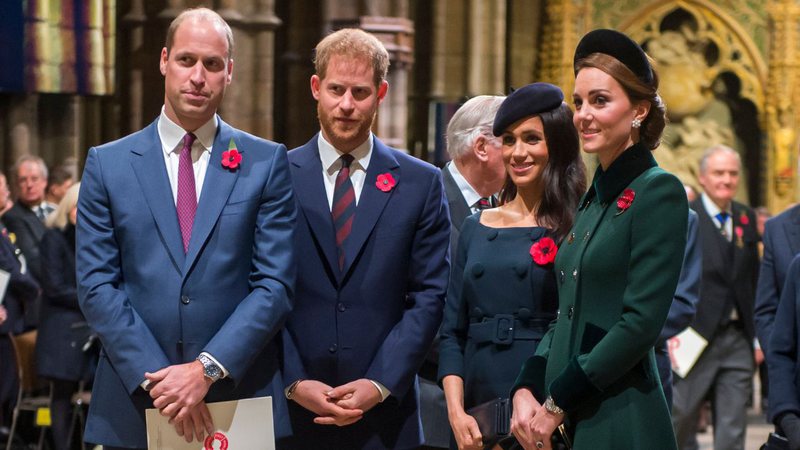 William, Harry, Meghan e Kate - Getty Images