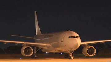 Avião da Força Aérea Brasileira chegou a Brasília nesta quarta - Divulgação/vídeo/G1