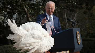 Joe Biden durante tradicional cerimônia na Casa Branca - Getty Images