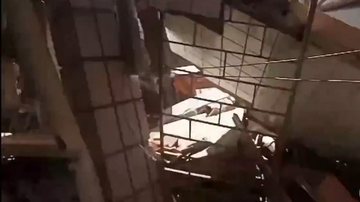 Escombros da residência que explodiu - Divulgação/vídeo/G1