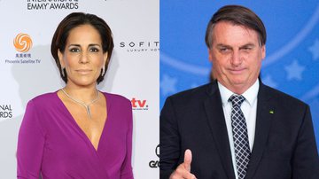 A atriz Glória Pires e o presidente Jair Bolsonaro - Getty Images