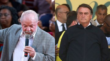 Á esquerda, o candidato Lula e, à direita, Jair Bolsonaro - Getty Images
