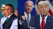 Os atuais presidentes Jair Bolsonaro, Joe Biden e o ex-presidente Donald Trump - Getty Images