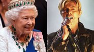 Á esquerda rainha Elizabeth II e à direita o cantor David Bowie - Getty Images
