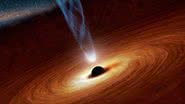 Arte de um buraco negro engolindo astros - Wikimedia Commons/ Quantum squid88 - Own work