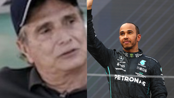 Nelson Piquet e Lewis Hamilton - Divulgação/Youtube/Metrópoles e Getty Images