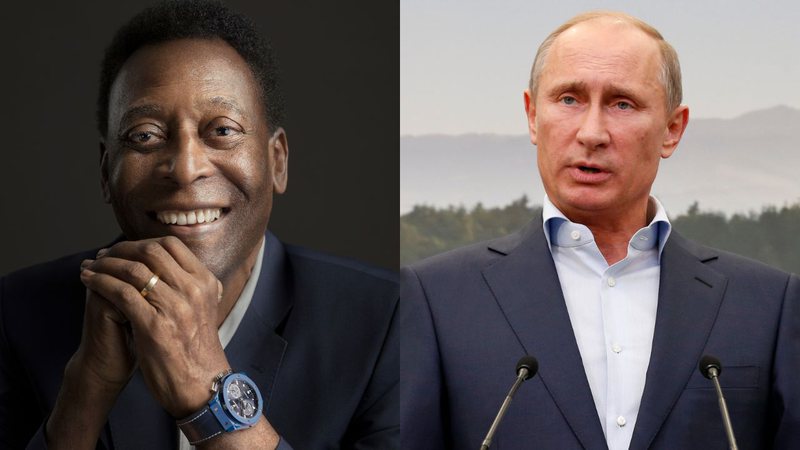 O rei do Futebol Pelé e o líder russo Putin - Getty Images