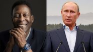 O rei do Futebol Pelé e o líder russo Putin - Getty Images