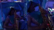 Imagens do homem tocando saxofone em meio à cirurgia - Reprodução / Vídeo / UOL