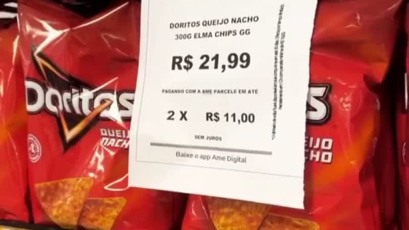 Registro de Doritos a R$21,99 com opção de parcelamento - Divulgação/ Twitter/@artevillar1