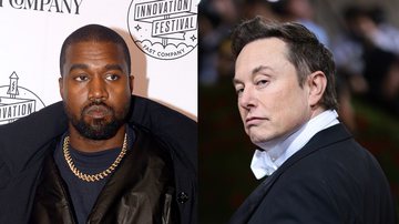 Kanye West, rapper agora conhecido como Ye, e o empresário Elon Musk - Getty Images