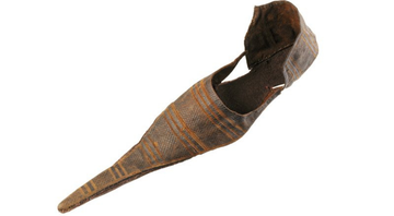 Sapato pontudo medieval - Divulgação/Museu de Londres