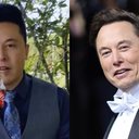 Jovem chinês Yilong Ma e Elon Musk - Divulgação/ Twitter e Getty Images