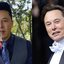 Jovem chinês Yilong Ma e Elon Musk
