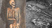Esqueletos de vítimas da peste - Divulgação/Cessford. et. al/Cambridge Core