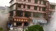 Vídeo local de desabamento de prédio na China - Reprodução/ Vídeo do Youtube - Canal R7
