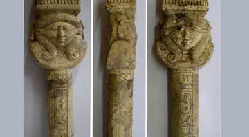 Item em homenagem à deusa Hator - Divulgação / Ministério Egípcio de Turismo e Antiguidades