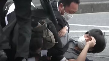 Suspeito preso pela polícia, Tetsuya Yamagami - Divulgação/Vídeo/Ýoutube