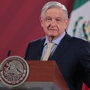 Presidente do México durante um pronunciamento feito para a mídia local - Getty Images