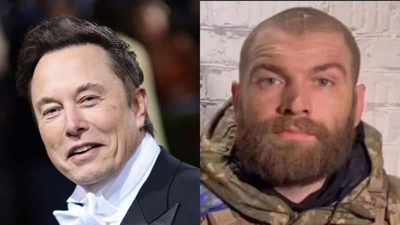 Elon Musk e comandante ucraniano Serhiy Volynsky