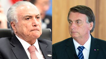 Á esquerda Michel Temer e à direita Jair Bolsonaro - Getty Images
