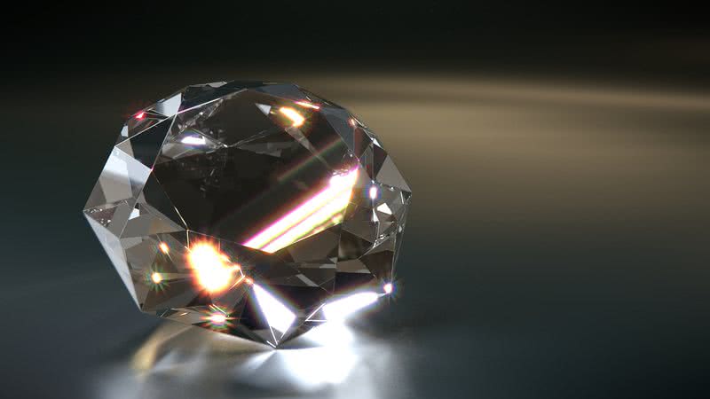 Imagem meramente ilustrativa de um diamante