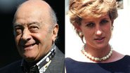 Mohamed Al-Fayed (à esqu.) e a princesa Diana (à dir.) - Getty Images e Parfjonov