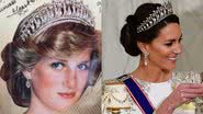 Diana e Kate Middleton com a mesma tiara - Getty Images
